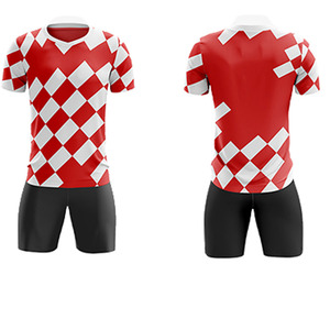 Custom Blue <b>White</b> Diamond Print Sublimated Volleyball Uniform - Geometric Pattern Jersey Shorts & <b>Knee</b> <b>High</b> <b>Socks</b> - Product Image 3