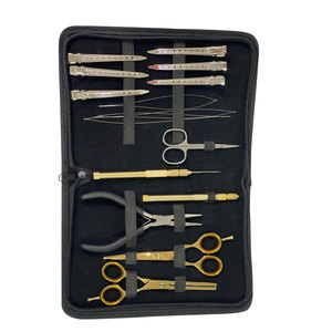 Hair Extension Tools Kit Bag Packed Complete Professional Hair Extension Pliers Kit with Extension <b>Clips</b> Pulling <b>Hook</b> Loop - Product Image 4
