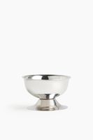 Ensemble élégant de plateaux et coupelles sur piédestal en argent, collection de service de condiments de luxe en acier inoxydable pour la décoration de table moderne