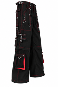 Pantalon Gothique Personnalisé de Haute Qualité Coupe Ample Streetwear 100% Coton Taille Ajustable Style Mode Alternative - Product Image 2