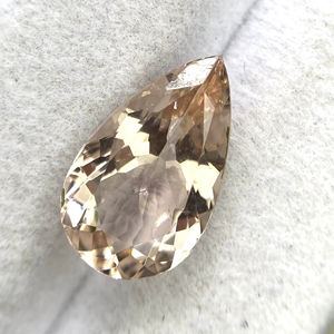 Piedra de Morganita Natural Certificada con Corte en Pera, Excelente Color y Calidad de Brillo, Beryl Natural de 3.32 Quilates, Limpia con Lupa - Product Image 1