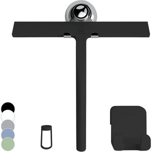 9 Inch Black <b>Silicone</b> <b>Window</b> Squeegee for Bathroom and Glass Cleaning Shower Squeegee for Glass Doors - Product Image 1