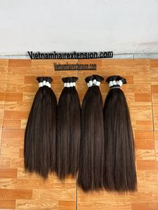 Cheveux bruns 100 % naturels - Cheveux bruts pour décoloration - Super double cheveux - Product Image 2