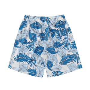 Nuevos Pantalones Cortos Deportivos para Hombre, Estampados con Sublimación Tropical Azul, Diseño de Hojas de Palma, con Cordón en la Cintura, Secado Rápido para Verano - Product Image 1