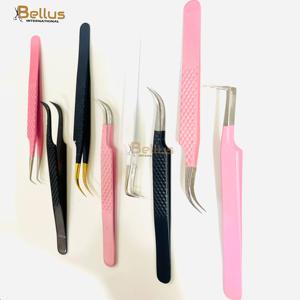 แหนบต่อขนตา Bellus International Professional ปลายโค้ง 90 องศา เนื้อเรียบ ทนทาน สำหรับต่อขนตาแบบวอลลุ่ม ทำจากสแตนเลสสตีล - Product Image 4