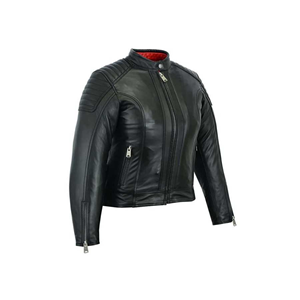 Men's New Arrival Premium Quality Cowhide Genuine Leather Stand Collar Front Windproof Eco-Friendly <b>Slim</b> <b>Fit</b> Solid Color <b>Jacket</b> - Product Image 2