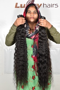 Mèches de cheveux humains vierges bouclés profonds, noirs naturels, bruts, avec cuticules alignées, double trame, doux et rebondissants - Product Image 6