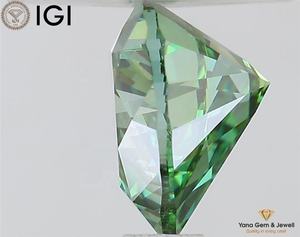 เพชร CVD ผลิตในห้องปฏิบัติการ ขนาด 1.01 กะรัต ได้รับการรับรองจาก IGI สีเขียวสดใส ระดับความสะอาด VVS2 รูปทรงหัวใจ เหมาะสำหรับเป็นเครื่องประดับหมั้น - Product Image 3