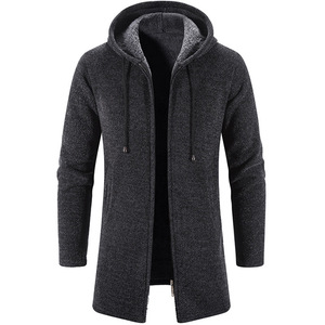 Abrigo Largo de Lana con Capucha para Mujer, Cierre de Cremallera, Grueso y Cálido para Invierno - Product Image 4