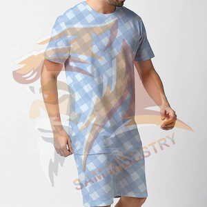 Wholesale Factory Price OEM Casual Short Sleeve Two Piece <b>Sets</b> New Arrival Men's Custom Sublimated Summer <b>Twin</b> <b>Set</b> - Product Image 3