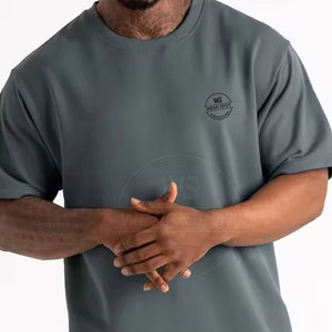 Vêtements pour hommes, vêtements décontractés, t-shirt imprimé surdimensionné, prix bas, couleur unie, 100% coton, confortable, taille plus, coupe ample - Product Image 6