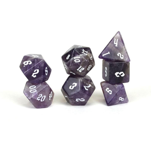 Dés en pierre de haute qualité, Iolite, cristal naturel, pierres de guérison Reiki, pierres gravées, ensemble de dés personnalisés, cristal Viking. - Product Image 4