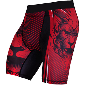 Pantalones Cortos de Compresión para Hombre, Estampado de Tigre Rojo, Spandex y Poliéster, Secado Rápido, Deportivos, Cintura Media, Cierre Elástico - Product Image 5