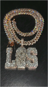 Colgante de Letra Personalizado de Hip Hop con Moissanita Iced Out, Colgante 3D de Plata 925 con Letra Inicial de Moissanita de Laboratorio para Unisex - Product Image 4