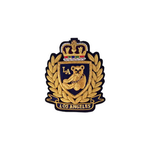 Insignias y Parches Bordados a Mano con Hilo de Bullion, OEM, Personalizados, de Alta Calidad, Proveedor de Tamaños Personalizados, Cobre para Blazer - Product Image 2