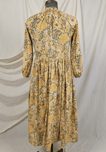 Vestido Largo Bohemio Informal para Mujer, 100% Algodón Ecológico, Estampado con Bloques Indios - Product Image 5