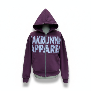 Sudadera con capucha de forro polar con estampado de letras de diamantes de imitación, estilo casual de verano, unisex, corte regular, con bolsillo y estampado digital - Product Image 3