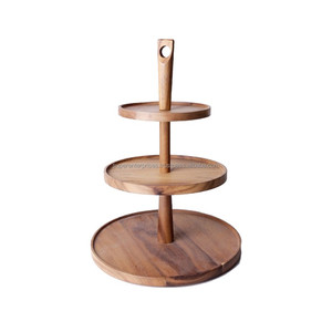 Support de gâteau poli brillant en bois meilleur pour la décoration intérieure conception hautement de finition pour les outils de gâteau de décor de Table de mariage et de fête - Product Image 2
