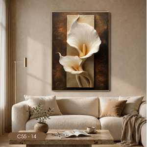 Art mural abstrait de la marque HALO, best-seller, œuvre d'art botanique, décoration intérieure moderne, verre trempé personnalisable, origine Vietnam - Product Image 6