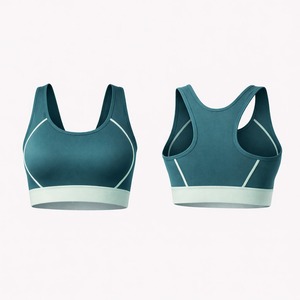 ชุดออกกำลังกายพลัสไซส์ น้ำหนักเบา พิมพ์ลายด้านหน้าได้ตามต้องการ สปอร์ตบราสำหรับผู้หญิง ออกกำลังกายกลางแจ้ง ไร้ตะเข็บ สีพื้น รองรับระดับปานกลาง ระบายอากาศได้ดี - Product Image 1