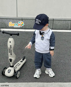 Conjunto de Ropa de Moda para Niños Pequeños, Sudadera de Felpa, Pantalones Deportivos, Conjunto de Ropa Informal de Invierno para Niños - Product Image 2