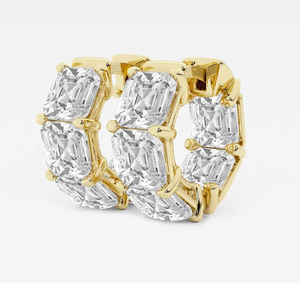 <b>Hoops</b> Earrings Diamond Earrings Gold and <b>Silver</b> Earrings Lab Grown Diamonds Earrings <b>Hoops</b> Fine Jewelry for Women - Product Image 1