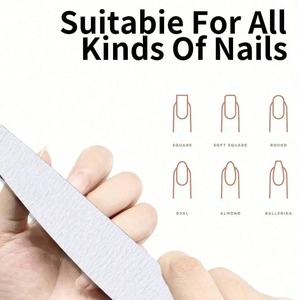 Lime à ongles de luxe mini autocollante double face jetable Klimonla 25 pièces, outil de soin des ongles en émeri auto-adhésif remplaçable en forme de demi-lune - Product Image 2