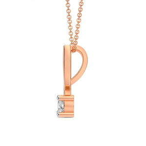 Elegante colgante con inicial 'R' y diamante redondo brillante cultivado en laboratorio. Hermosa joyería fina para mujer al precio más bajo. - Product Image 4