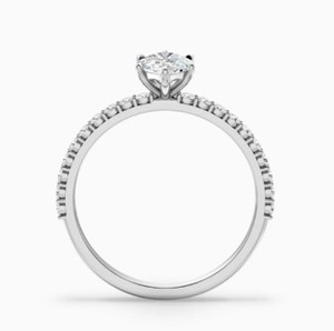 Marquise Cut Moissanite <b>Ring</b> <b>925</b> Sterling <b>Silver</b> White Gold Plated Elegant Solitaire Engagement <b>Ring</b> Dainty Wedding Jewelry - Product Image 2