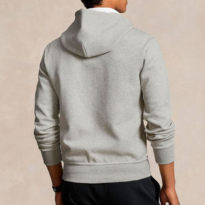 Sudadera con Capucha Estilo Urbano con Logotipo Personalizado, Sudadera con Capucha de Color Sólido, Sudadera con Capucha Gruesa de Forro Polar Negro con Cierre, Unisex - Product Image 6