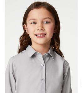 Chemisier scolaire en coton Easy-Iron pour filles, tissu durable 115 GSM, uniforme scolaire 2-16 ans, haute résistance à la traction, OEM en gros pour enfants - Product Image 2