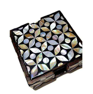 Manufacturer Wholesale <b>Table</b> <b>Mat</b> Cup Home Decoration MOP Resin Tea Cup Coaster kitchen supplies Coaster by blossom craft india - Product Image 3