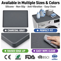 Tapis en silicone imperméable et lavable pour la protection du dessus de la machine à laver et du sèche-linge