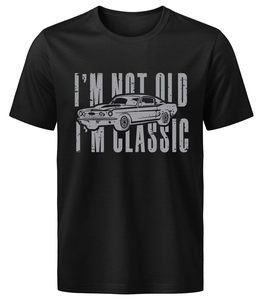 Camiseta para hombre con estampado de coches clásicos, manga corta, cuello redondo, informal, de verano, con gráfico, corte regular, 100% algodón, tejido jersey. - Product Image 1