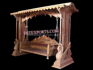 Columpio de madera de teca estilo Rajasthani para el hogar, tema antiguo, madera de teca Jhula para el hogar, columpio hecho a mano de madera maciza para sala de estar, Canadá - Product Image 5