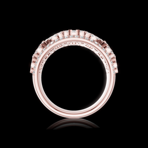 Bague de fiançailles unisexe Aurum Diam, taille brillant, synthétique, cultivée en laboratoire, couleur E, certifiée EGL, plaqué argent 925, luxe - Product Image 6