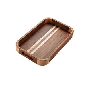 Plateau de service en bois de qualité supérieure, modèle 1, pour servir des aliments, du café, du thé, des boissons, des collations, des desserts - Vaisselle et décorations de fête - Product Image 1