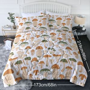 Grazioso Set Copripiumino a Forma di Fungo per Letto Singolo, Decorazione Naturale con Piante Selvatiche e Funghi, Include 1 Copripiumino - Product Image 6
