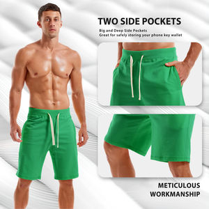 Shorts en molleton épais personnalisés en gros, style streetwear ample, pour les marques de streetwear américaines - Product Image 4