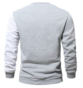 Sudadera Personalizada con Logotipo para Hombre, Cuello Redondo, Felpa a Rayas, 100% Algodón, Letra Bordada, Estilo Urbano de Invierno - Product Image 2