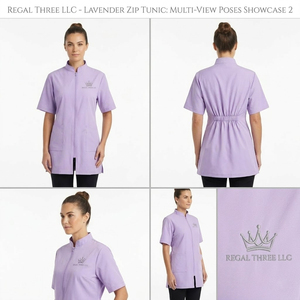 Tablier de toilettage pour femme à manches courtes, veste professionnelle de toilettage pour animaux, cape de coiffeuse pour animaux avec fermeture éclair - Product Image 3