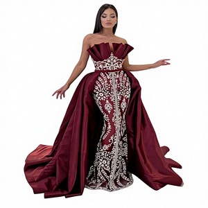 Boutique Closet Designer Nightclub Party <b>Tight</b> Mermaid Sexy See Floor-Length Strapless Built-in Bra Sheath Dress Have Stretch - Product Image 1