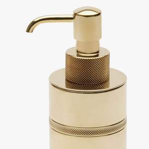 Dispensador de jabón de latón montado en la pared, accesorio de baño de lujo con forma cuadrada y tapa para cocinas, baños y hoteles - Product Image 5