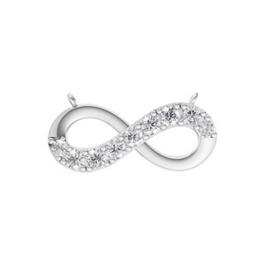 Collier pendentif Aarinya Infinite en or 14 carats avec sertissage clos de diamants, style minimaliste classique, unisexe, pour usage quotidien - Product Image 3