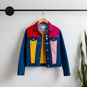 แจ็กเก็ตสีสันสดใสของผู้หญิงผ้าเดนิมสำหรับฤดูร้อน2025: แจ็กเก็ตผ้าฝ้ายสำหรับชุดเดรสฤดูร้อนและเสื้อผ้าตะวันตก-แจ็กเก็ตผู้หญิงที่มีน้ำหนักเบา - Product Image 5