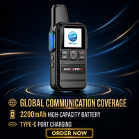 Radio bidirectionnelle portable 4G POC longue portée 10 000 km pour réseau mondial, avec support SIM et GPS, idéale pour divers scénarios