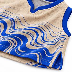 Conjunto de Uniforme de Baloncesto para Hombre, Jersey sin Mangas de Malla Transpirable, Pantalones Cortos con Cintura Elástica, 100% Poliéster de Secado Rápido para Juego en Equipo - Product Image 6
