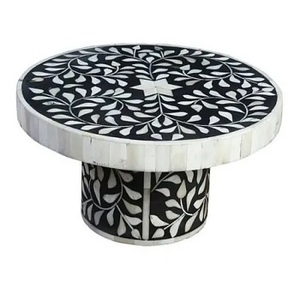 Support à gâteau indien fait à la main en nacre incrustée d'os pour la maison par Agate GM Impex - Product Image 5