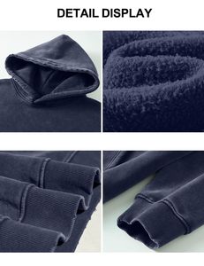 Sweat-shirt à capuche tendance pour homme, effet délavé, coupe décontractée, tissu résistant, pour le streetwear quotidien, grande taille - Product Image 4