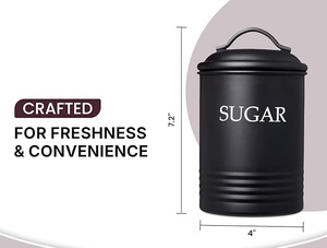 โถเก็บอาหารในครัวแบบมีฝาปิดสนิท ปรับแต่งได้ ผลิตจากเหล็กชุบสังกะสี ช่วยรักษาความสดของอาหารและป้องกันความชื้น - Product Image 5